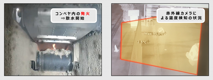 散水と赤外線カメラ