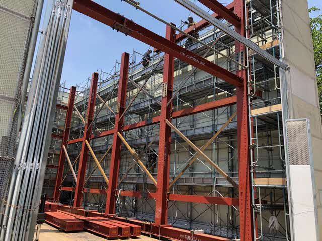 北清掃工場建替工事近景写真（2025年7月8日）
