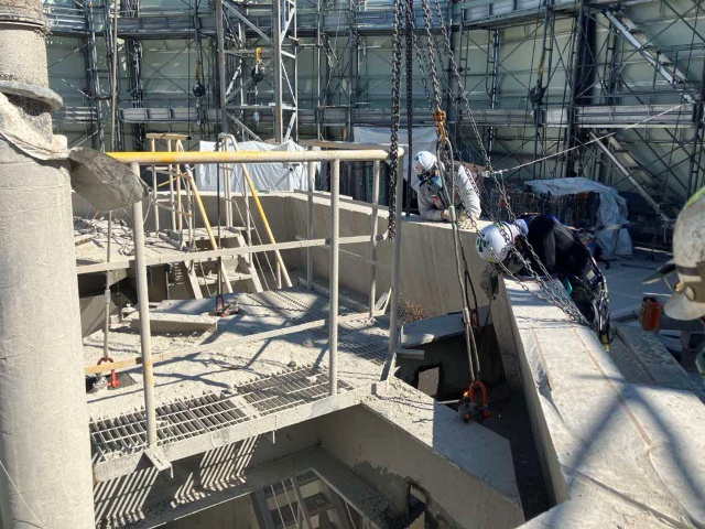 北清掃工場建替工事近景写真（令和7年9月29日）