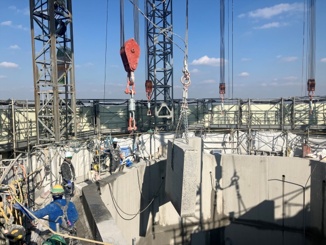 北清掃工場建替工事近景写真（令和8年3月9日）