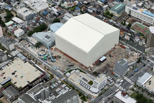北清掃工場建替工事全景写真（令和8年6月22日）
