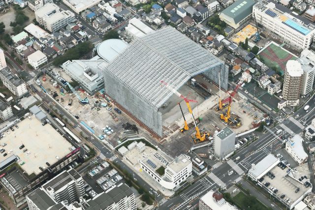 北清掃工場建替工事全景写真（令和8年7月22日）