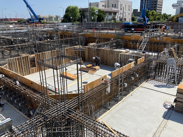 中防不燃・粗大ごみ処理施設整備工事近景写真（2025年7月24日）