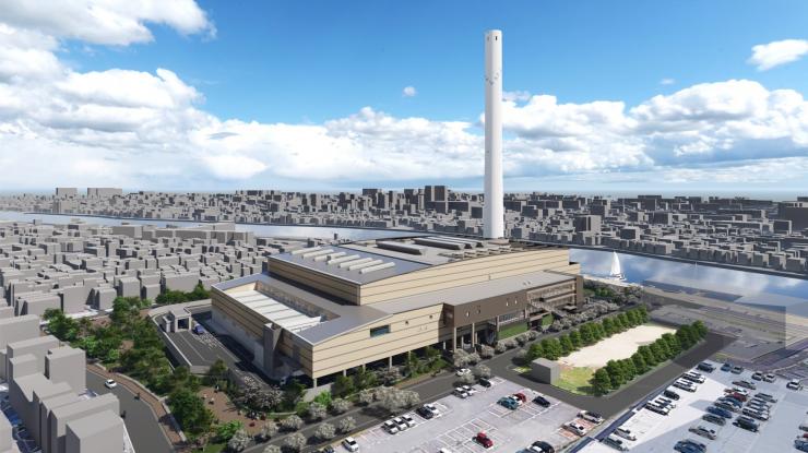 江戸川清掃工場建替工事完成予想図03