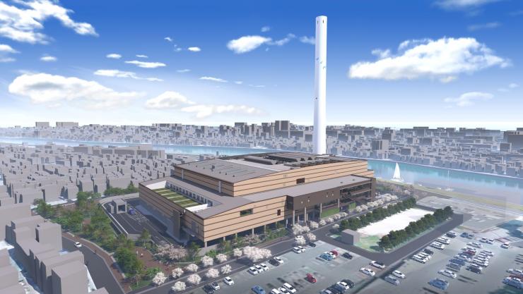 江戸川清掃工場建替工事完成予想図04
