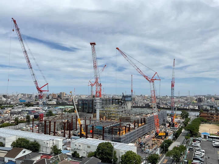 江戸川清掃工場建替工事全景写真(令和7年6月23日)