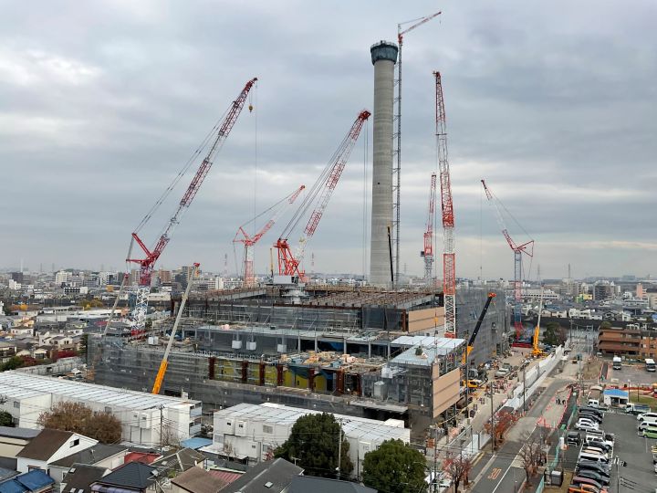 江戸川清掃工場建替工事全景写真(令和7年11月27日)