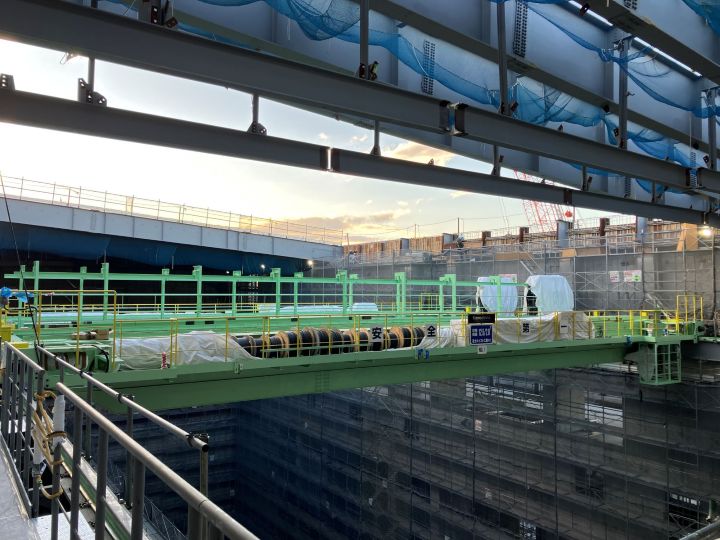 江戸川清掃工場建替工事近景写真（令和8年1月28日）