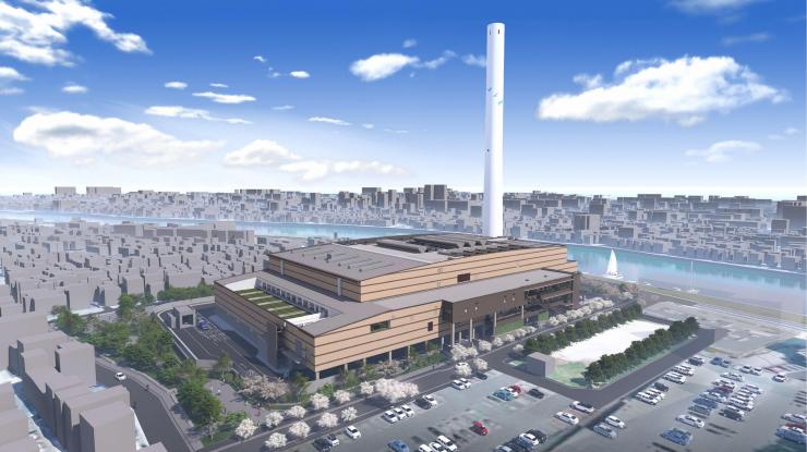 江戸川清掃工場建替工事完成予想図05