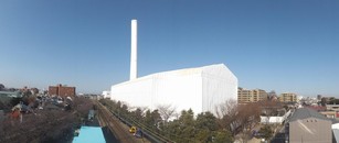 杉並清掃工場建替工事全景写真（平成26年1月28日）