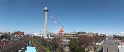 杉並清掃工場建替工事全景写真（平成28年3月25日）