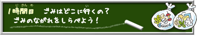 1時間目ごみはどこに行くの？ごみのながれをしらべよう！